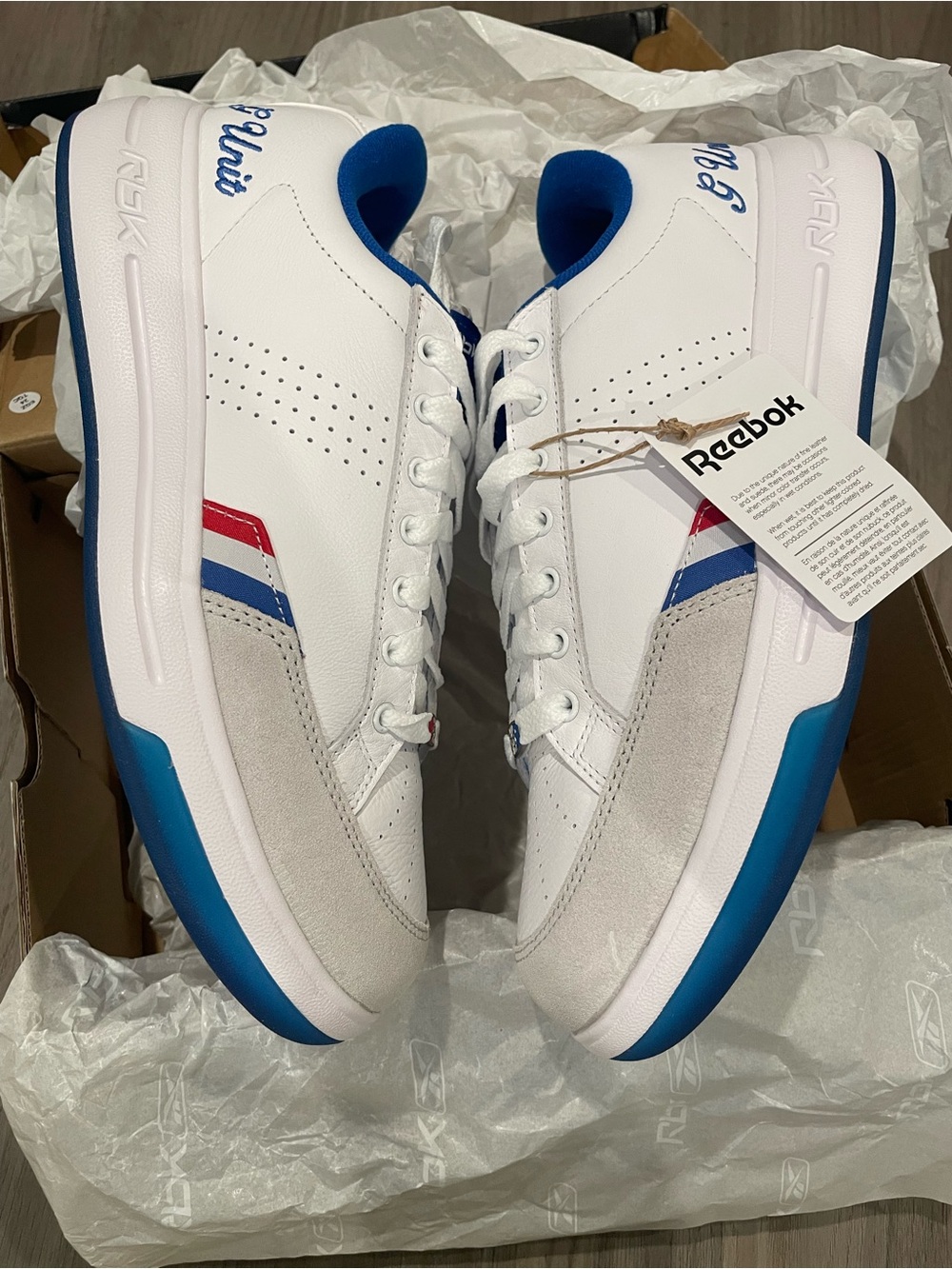 New Men’s Reebok G-Unit G4 2026 Retro — White/Blue — Size 8